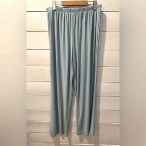 LAURA – Light Blue Stretch Wide-Leg Pants – Size 18